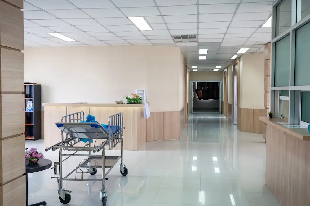 patient-stretcher-trolley-parked-in-hospital